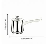 Stainless Steel Turkish Coffee Pot Dishwasher Safe Cezve for Café, Home Baristas 1080ML a