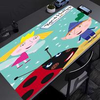 Ben and Holly's Little Kingdom Mouse Pad - Non-Slip Rubber Base, Smooth Surface for Work,Gaming,Office,And Home Use, Desk Mouse Pad 50cmx100cm
