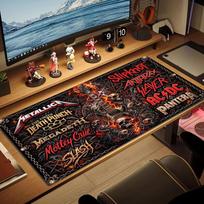 Heavy Metal Bands Color Mouse Pad Large Gaming Table Cushion Non-slip Laptop Tablet Big Mousepad XXL Mat Mini PC Playmat With Lock edge 30cmx60cm(11.8x23.6inch) brown
