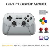 8BitDo Pro 3 Bluetooth Gamepad for Switch 1/2, Windows, Apple, Steam Special Edition Wireless Game Controller with TMR Joysticks pilka spalva
