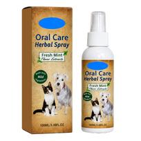 Pet Oral Care Herbal Spray, Gum Protection, Freshen Breath, Direct Spray, Mild Pet Mouth Spray 100ml Dog Cat Oral Spray 1pc beige