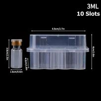3/5/7/10ML Vial Storage Box 2/10/24 Grids Peptide Freezer Tube Container Refrigerator Organizer Plastic 3ml Vial Box Stackable