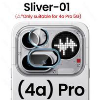 NothingPhone(4a)Pro Aluminum Alloy Ring Camera Protector for Nothing Phone (4a) Pro 5G 9H Glass Lens Cap on NothingPhone (4a)Pro 4 Sliver-01 for Phone a4 Pr gray