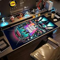 Gta Gaming Mouse Pad Desk Mouse Pad Computer Desk Keyboard Mat Non-Slip Rubber Bottom Office Desk Accessory 30cmx60cm