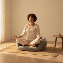 Meditacijos kėdė Memory putų grindų pagalvėlė paminkštinta brown