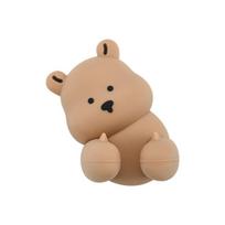 Ant sienos tvirtinamas Rabbit Bear dantų šepetėlio laikiklis silikoninis skustuvo vielos laikymo kabliukas Home L-Bear beige