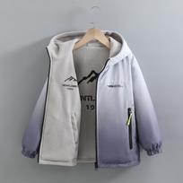 Boy S Thick Hooded Reversible Winter Jacket For Big Kids 170cm pilka