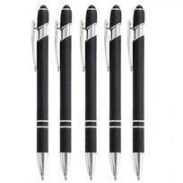 5-10Pieces Ballpoint Pen with Stylus Tip, Metal, 2 in 1 Stylus Ballpoint Pen 1.0 mm Black Ink for Smartphone, Tablet juoda