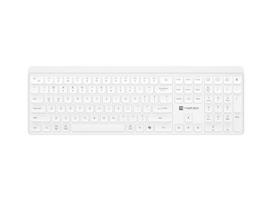 Natec Tang US wireless keyboard BT + 2.4 GHz quiet Slim white