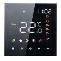 Išmanusis termostatas 16A skaitmeninis programuojamas LCD ekranas, jutiklinis ekranas, grindų šildymo temperatūra Normal 3A Water Heating Dot Type juoda