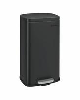 Juodas metalinis šiukšlių konteineris, 30 l