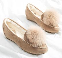 Mielos pomponų žiemos kailinės plokščiapadės moteriškos 9.5/10 espadrilės 2024 naujiena balerinos slip-on creepers patogūs mokasinai 4.5 chaki