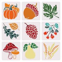 Hollow Painting Templates, Wall Painting and Spray Painting Decorat, Halloween, Pumpkin Art Tools, Animal and Plant Graffiti Cardboard, Party Decorat orange