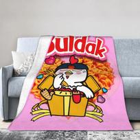 Buldak aštraus vištienos skonio ramen pliušiniai pledai vaikams ir suaugusiems flanelinis pledas laukui minkštas šiltas individualios kokybės lovatiesė 50x60in red