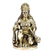 Ashtadhatu žalvarinė Šri Hanuman Ji statulėlė, Bala Ji, Bajrang Bali statula - 3 coliai beige
