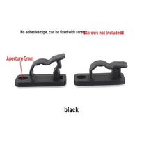 Adhesive Wire Clip Organizer - Desktop Cable Management Solution black