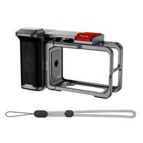 Metal Cage for DJI Action 3/4/5pro Quick Release Aluminium Alloy Metal Frame Cold Shoe Expansion Handle Grip Protective Frame black