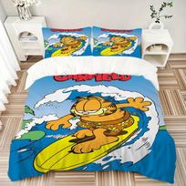 3pcs Surfing-garfield Bedding Set. Soft and Comfortable with No Core Included (1x Duvet Cover + 2x Pillow Covers) yy251009208 155x200cm blue
