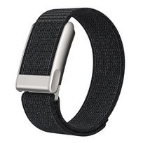 Nylon Sport Band Breathable Adjustable Fitness Tracker Strap Soft Replacement Wristband for Whoop 5.0 One/Peak/Life(MG) black