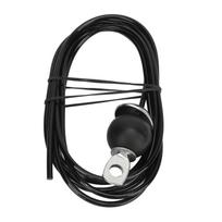 Skriemulio lynas Plieninė viela 5 mm storio 220,5 svarų keliamoji galia Lengvas montavimas Sporto salės atsarginis lynas treniruokliams 13,1 pėdos black