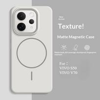 For VIVO V70 S50 case Simple and smooth built-in fine ring magnetic frosted PC cover For VIVO V70 Shockproof bumper Funda For VIVO V70  white