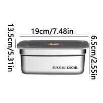 Stainless Steel Camping Lunch Box Sealed Leak-proof Bento Box Large Capacity Refrigerator Freezer Storage Box
