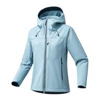 Moteriškas neperpučiamas, neperšlampamas softshell striukė - Kvėpuojanti lauko ir kasdienė sportinė apranga XXXL gray