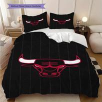 Chicago Bulls Court Bedding(1 * duvet cover + 2 * pillowcase, without core) Bedding set Soft and comfortable Duvet cover and pillowcase Bedding 135x200cm