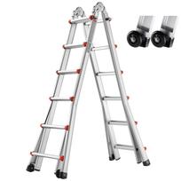 VEVOR Telescoping Ladder A Frame, 20.5 FT Compact Aluminum Extension Ladder, Multi-Function Portable Collapsible RV Ladder 56.5 x 20 x 176.5 cm