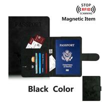 Passport Holder for Travel Essentials Passport Wallet Cover Case for Travel Accessories,Passport Book Holders for Women/Men juoda
