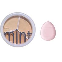 sweetmint Tri-Color Concealer: Covers Blemishes, Acne Scars, Dark Circles, Tear Troughs; Foundation & Contour Cream Matte. beige