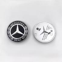 Automobilio Metalo Plokščias Variklio Dangčio Emblema Priekinis Ženklelis Dekoratyviniai Aksesuarai Ratlankio Dangtelis Mercedes Benz AMG A C E S Klasės CLA GLE GLC GLS CLS GLA GLK QQ79