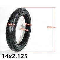 14x2 125 Electric Scooter Solid Tire Punctureproof for Enhanced Durability black