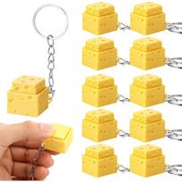 10/20Pcs Cheese Clicker  Keychain 3D Printed Keyboard Switch Stress Relief Gift For Teacher Nurse Colleague Graduation 10pcs yellow