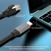 Usb-c į Rj45 tinklo prailginimo laidas, 3m, 1000Mbps