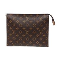 [Pre-Owned] Toiletry Pouch 26 Classic Monogram Canvas And Leather Wash Bag - Very Good #12B5ESP ONE SIZE black