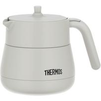 Thermos Vacuum Insulated Teapot Strainer 450ml Light Gray TTE-450 LGY white