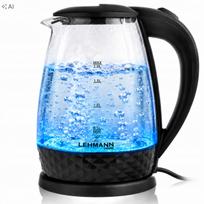 Stiklinis elektrinis virdulys Lehmann Aqua Glass 30 su LED apšvietimu, 2 l, 2200 W