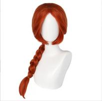 Monster Shrek Princess Fiona cosplay wig, red and orange long braided wig for Comic-Con white