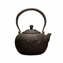 Gold Serpent Tea Kettle Handmade Dragon Relief Teapot gray