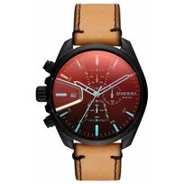 Dyzelio vyriškas MS9 Chrono kvarcinis laikrodis Juodas ciferblatas Oda 47mm DZ4471 juoda