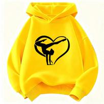 Dacing Girls Design Hoodie Kids Y2k Children's Sweatshirt Hoody for Boys Girls Casual Hoodies Hip Hop Clothes 150 geltona