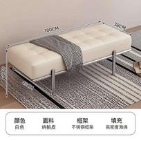 Entrance Porch Soft Shoe Bench Living Room Sofa Bench Bedroom Bed End Bench Metal Frame Integrated Benchs Minimalist Furniture