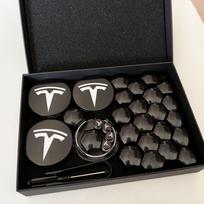 31 vnt. DĖŽUTĖ, skirta Tesla Model3 ModelY, Juniper dangtelis, ratų keitimo komplektas, automobilio ratlankio centrinis dangtelis ir padangos dangtelio varžtų priedai