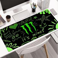 Monster Energy Mouse Pad, Rubber Base, Mouse Pad for Gamers and Office Use, Gaming Desk , Easy To Clean Mat Office Fan Gifts 30cmx60cm white