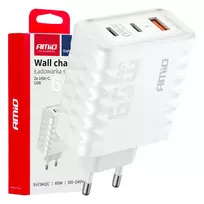 Amio -04289 travel charger | 65W | PD, QC | USB-A, USB-C