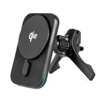 Amio magnetic car phone holder for air vent and dashboard with 15W wireless charging MagSafe compatible