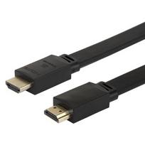 Deltaco HU-50-FLAT HDMI cable 5 m HDMI Type A (Standard) Black