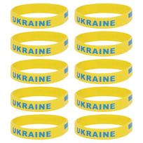 Ukrainos vėliavos apyrankė Ukrainos patriotinė dovana Ukrainos guminė apyrankė D geltona