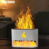Himalajų druskos kristalo aromato difuzorius ir spalvotas drėkintuvas-lempa USB Powered juoda